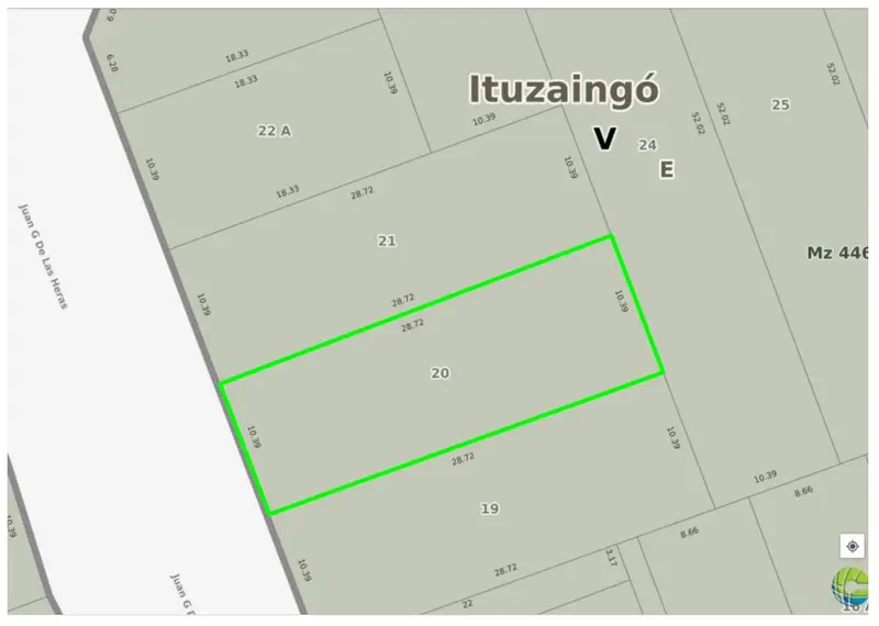 Terreno en venta · Ituzaingó Centro, Ituzaingó, GBA Oeste, Provincia de Buenos Aires