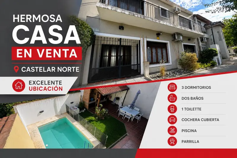 Casa en venta · Castelar, Morón, GBA Oeste, Provincia de Buenos Aires