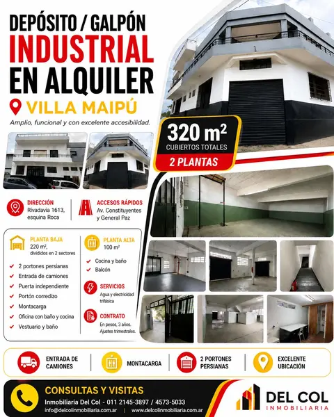 Depósito en alquiler · San Martin, General San Martin, GBA Norte, Provincia de Buenos Aires