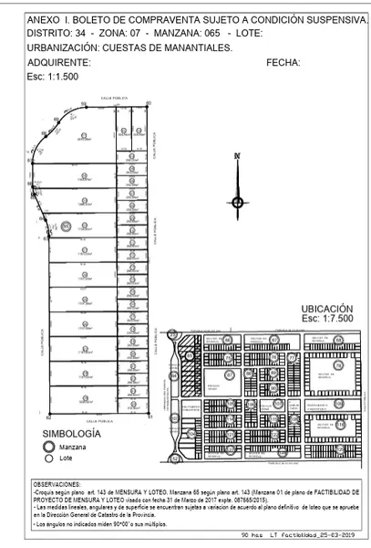 Terreno en venta · Cuestas de Manantiales, Córdoba Capital, Córdoba