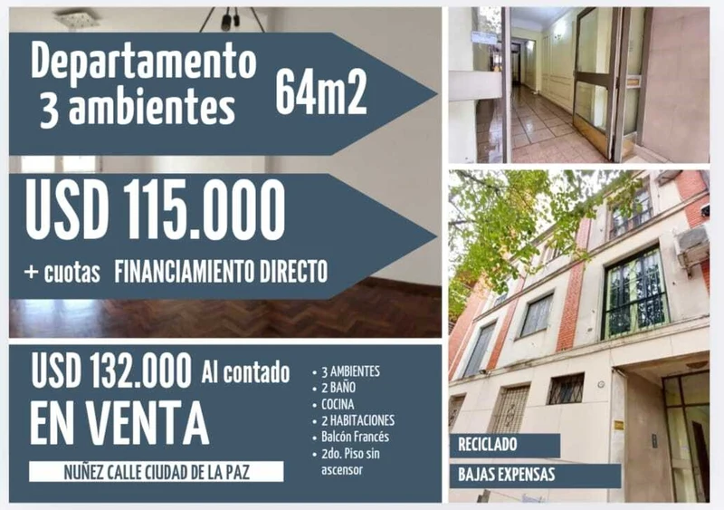 Departamento en venta · Nuñez, CABA