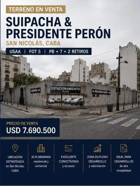 Terreno en venta · San Nicolás, CABA