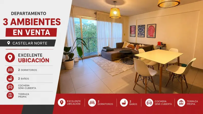 Departamento en venta · Castelar, Morón, GBA Oeste, Provincia de Buenos Aires Departamento en venta · Castelar, Morón, GBA Oeste, Provincia de Buenos Aires