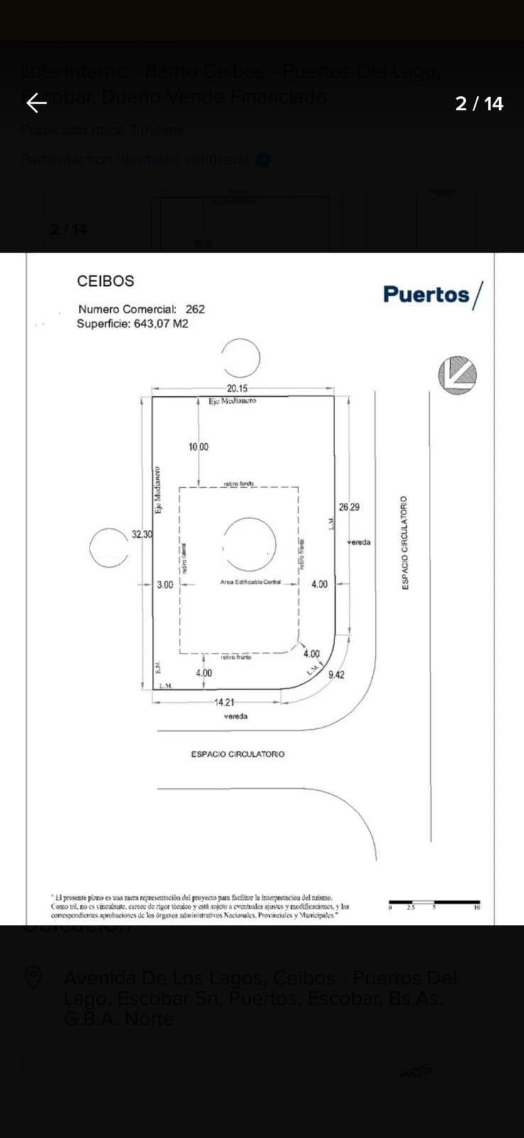 Terreno en venta · Ceibos, Puertos del Lago, Escobar, GBA Norte, Provincia de Buenos Aires