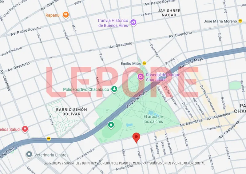 Terreno en venta · Parque Chacabuco, CABA