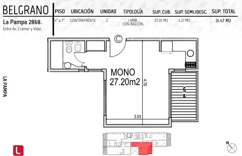 Departamento en venta · Belgrano, CABA