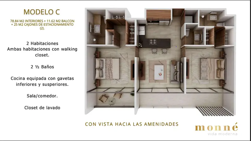 Departamento en venta · Temozon Norte, Mérida, Yucatán