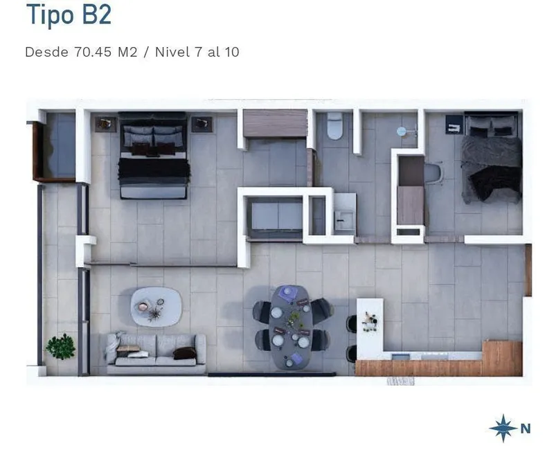 Departamento en venta · Temozon Norte, Mérida, Yucatán