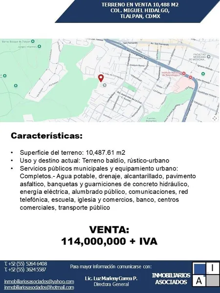 Lote en venta · Miguel Hidalgo, Tlalpan, Ciudad de México