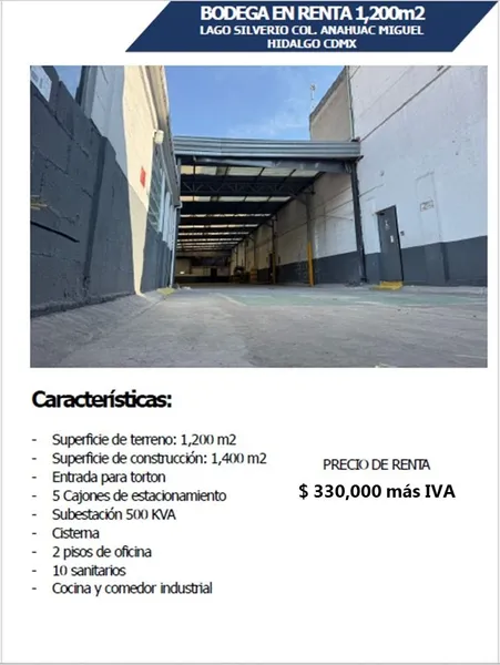 Bodega en alquiler · Anahuac I Sección, Anahuac, Miguel Hidalgo, Ciudad de México