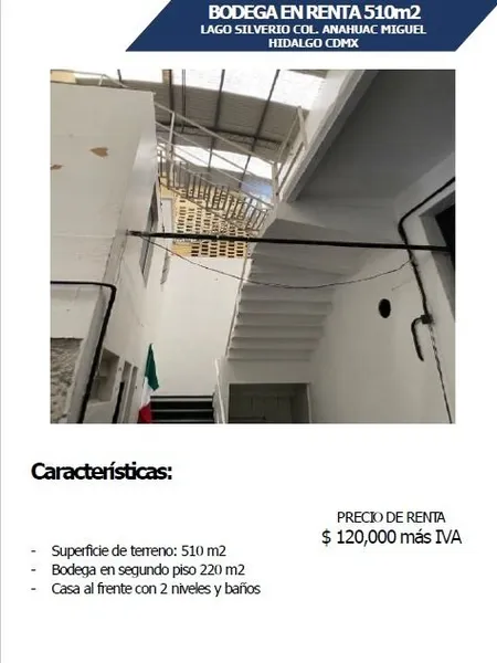 Bodega en alquiler · Anahuac I Sección, Anahuac, Miguel Hidalgo, Ciudad de México