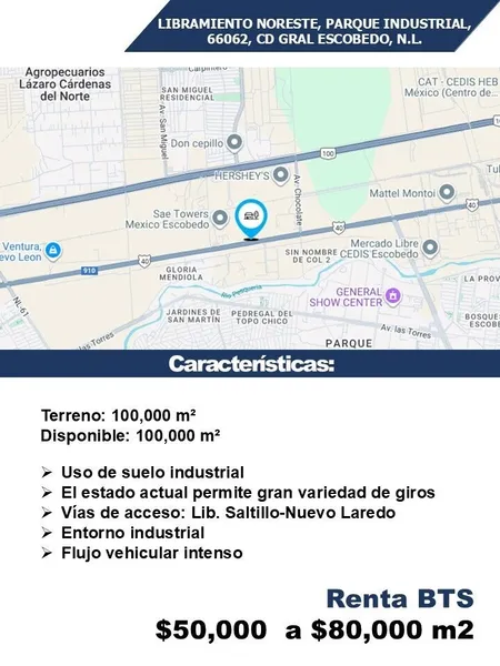 Nave industrial en alquiler · Parque Industrial Escobedo, General Escobedo, Nuevo León