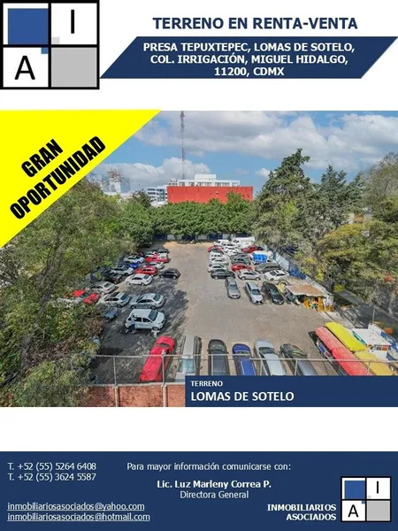 Lote en venta · Irrigación, Miguel Hidalgo, Ciudad de México Lote en venta · Irrigación, Miguel Hidalgo, Ciudad de México