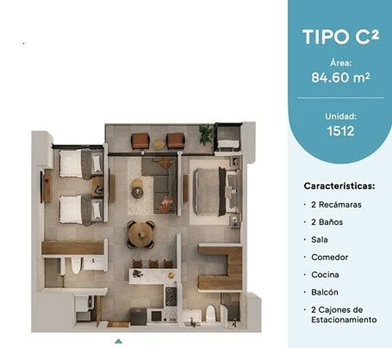 Departamento en venta · El Lechugal, Santa Catarina, Nuevo León