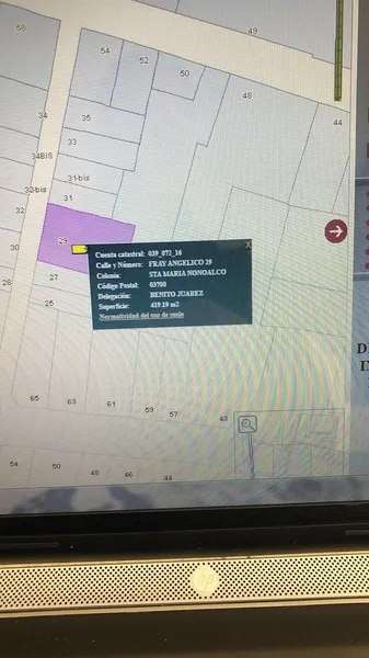 Lote en venta · Santa Maria Nonoalco, Benito Juárez, Ciudad de México