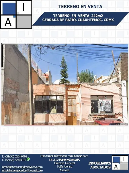 Lote en venta · Roma Sur, Roma, Cuauhtémoc, Ciudad de México