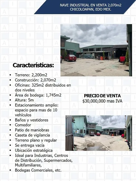 Nave industrial en venta · Lomas Chicoloapan, Chicoloapan, Estado de México
