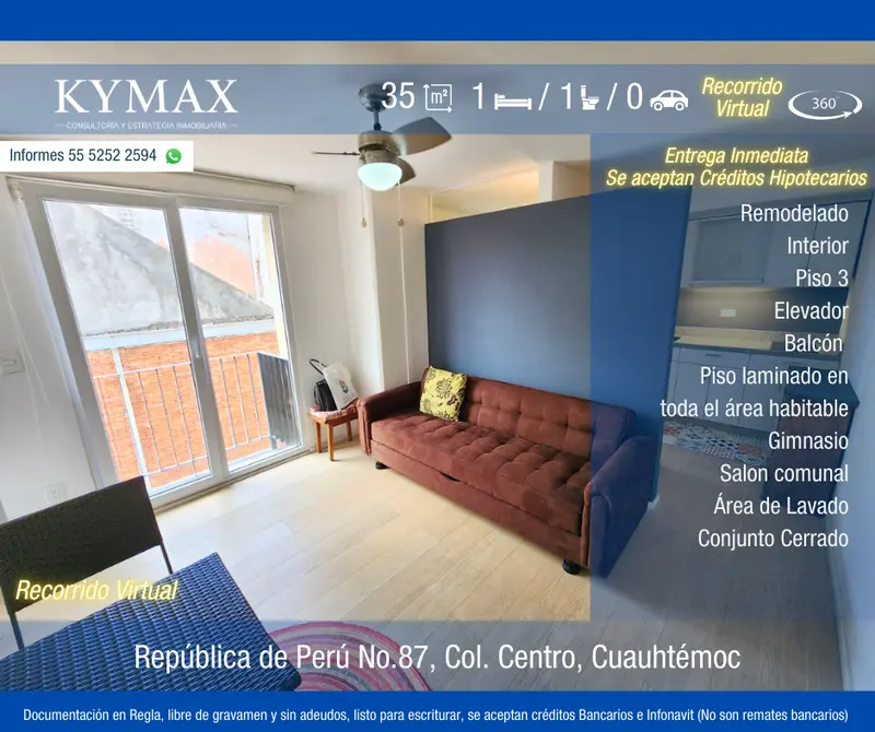 Departamento en venta · Centro (Área 1), Centro, Cuauhtémoc, Ciudad de México