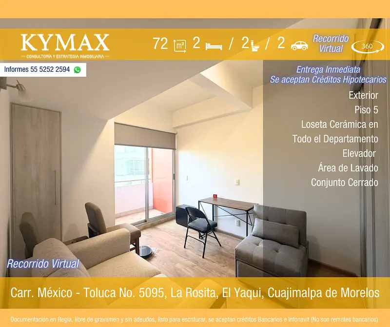 Departamento en venta · El Yaqui, Cuajimalpa de Morelos, Ciudad de México