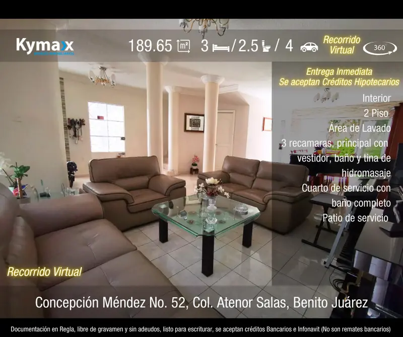 Casa en venta · Atenor Salas, Benito Juárez, Ciudad de México Casa en venta · Atenor Salas, Benito Juárez, Ciudad de México