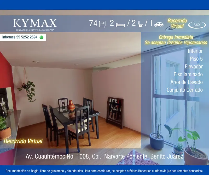 Departamento en venta · Narvarte Poniente, Narvarte, Benito Juárez, Ciudad de México