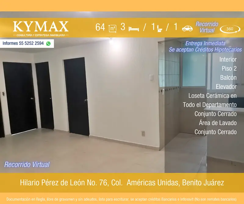Departamento en venta · Américas Unidas, Benito Juárez, Ciudad de México Departamento en venta · Américas Unidas, Benito Juárez, Ciudad de México