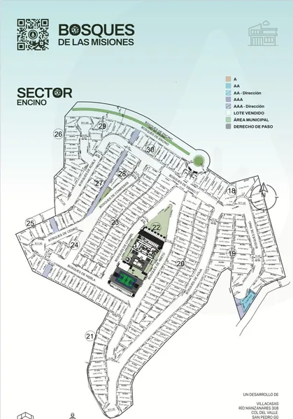 Lote en venta · Bosques de las Misiones Sector Encino, Santiago, Nuevo León