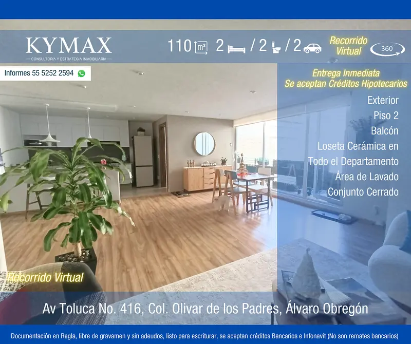 Departamento en venta · Olivar de los Padres, Álvaro Obregón, Ciudad de México