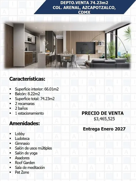 Departamento en venta · Azcapotzalco, Ciudad de México