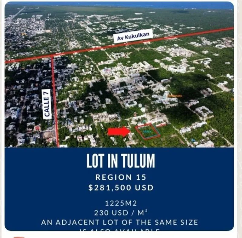 Lote en venta · La Veleta, Tulum, Quintana Roo