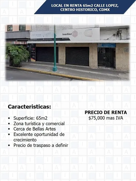Comercio en alquiler · Centro (Área 1), Centro, Cuauhtémoc, Ciudad de México