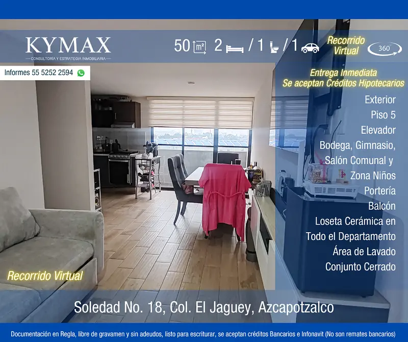 Departamento en venta · El Jagüey, Azcapotzalco, Ciudad de México