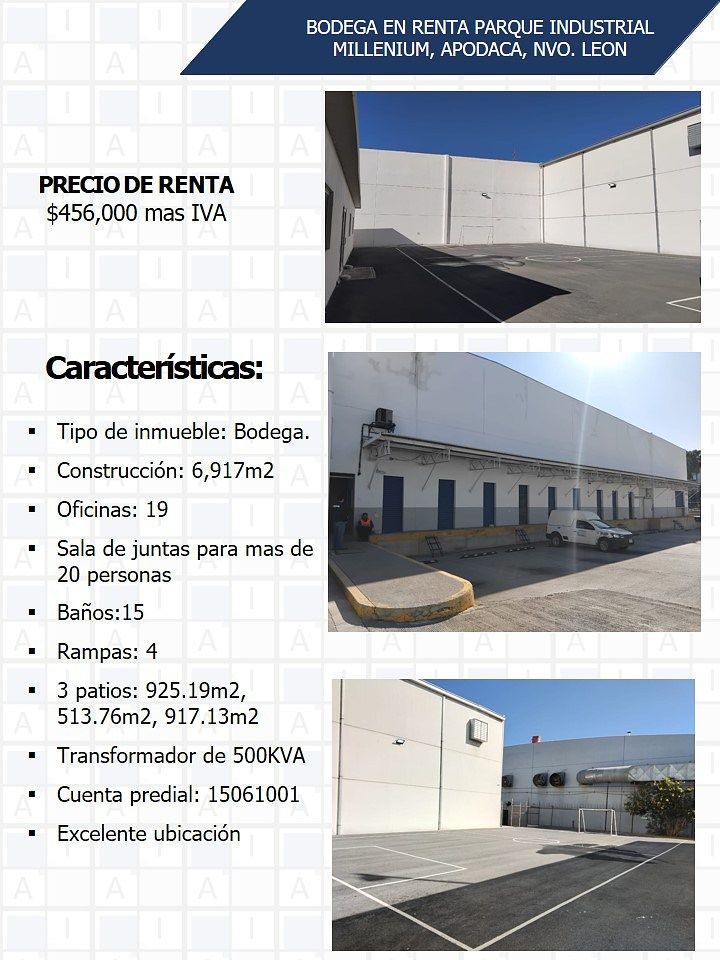 Bodega en alquiler · Parque Industrial Milenium, Apodaca, Nuevo León