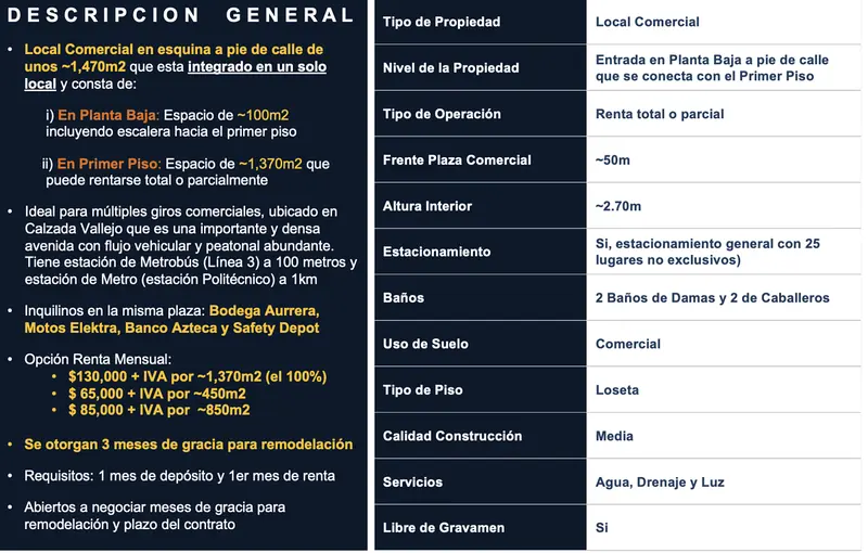 Comercio en alquiler · Lindavista Vallejo I Sección, Gustavo A. Madero, Ciudad de México