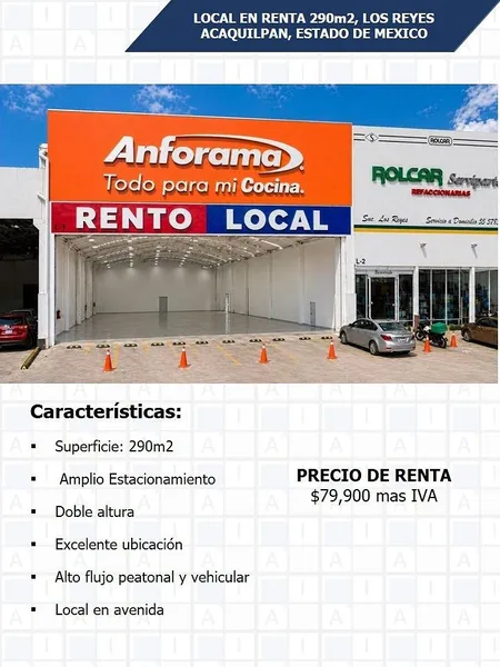 Comercio en alquiler · Los Reyes Acaquilpan Centro, La Paz, Estado de México