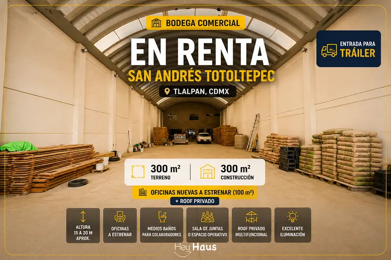 Bodega en alquiler · San Andrés Totoltepec, Tlalpan, Ciudad de México