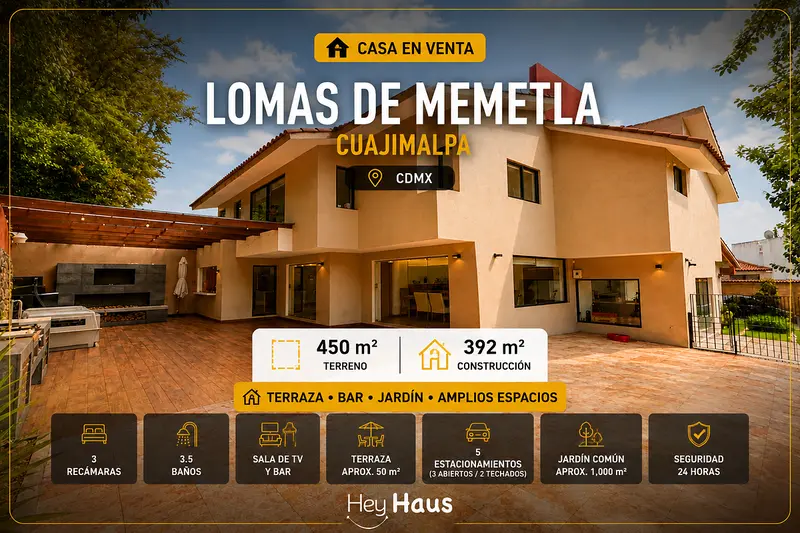 Casa en venta · Lomas De Memetla, Memetla, Cuajimalpa de Morelos, Ciudad de México