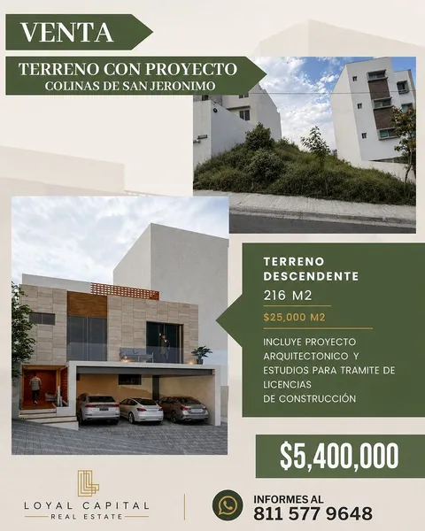 Lote en venta · Colinas de San Jerónimo, Monterrey, Nuevo León