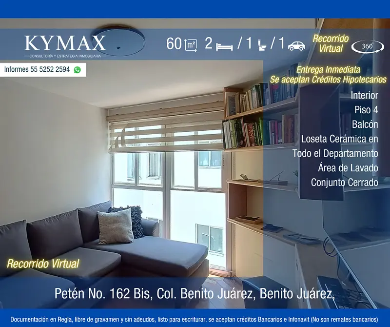 Departamento en venta · Narvarte Oriente, Narvarte, Benito Juárez, Ciudad de México