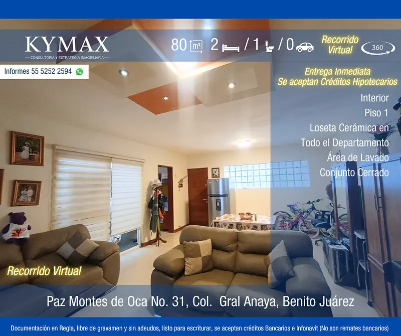 Departamento en venta · General Pedro Maria Anaya, Benito Juárez, Ciudad de México