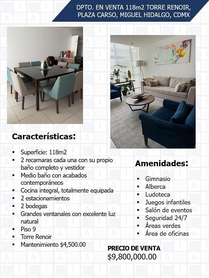 Departamento en venta · Granada, Miguel Hidalgo, Ciudad de México Departamento en venta · Granada, Miguel Hidalgo, Ciudad de México