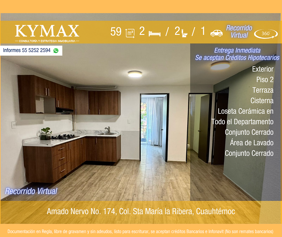 Departamento en venta · Santa Maria La Ribera, Cuauhtémoc, Ciudad de México