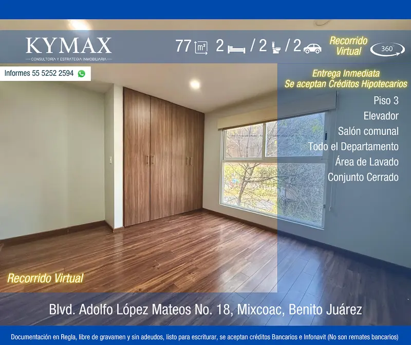 Departamento en venta · Mixcoac, Mixcoac, Benito Juárez, Ciudad de México