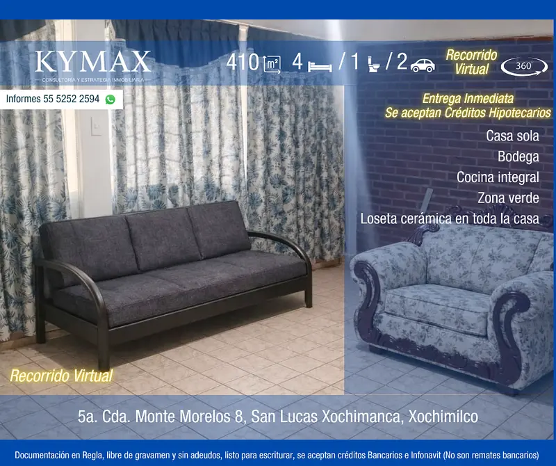 Casa en venta · Pblo. Stgo.Tepalcatlalpan, U. H. Rinconada del Sur, Xochimilco, Ciudad de México