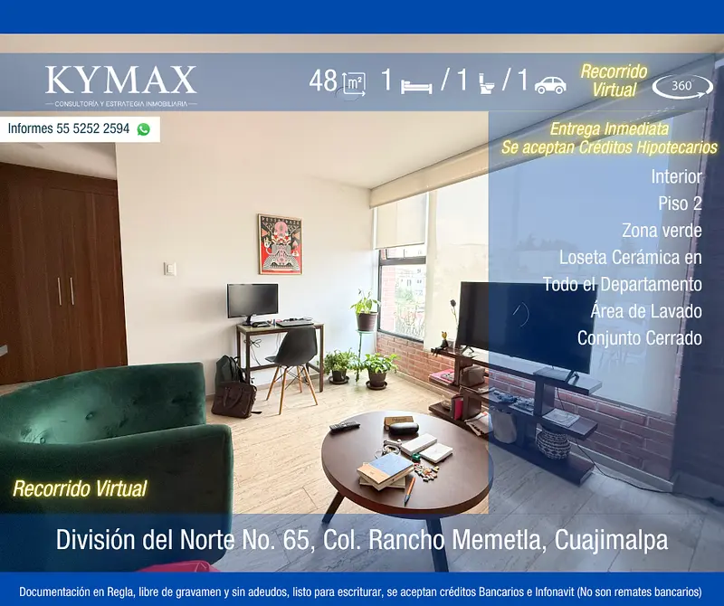 Departamento en venta · Lomas De Memetla, Memetla, Cuajimalpa de Morelos, Ciudad de México