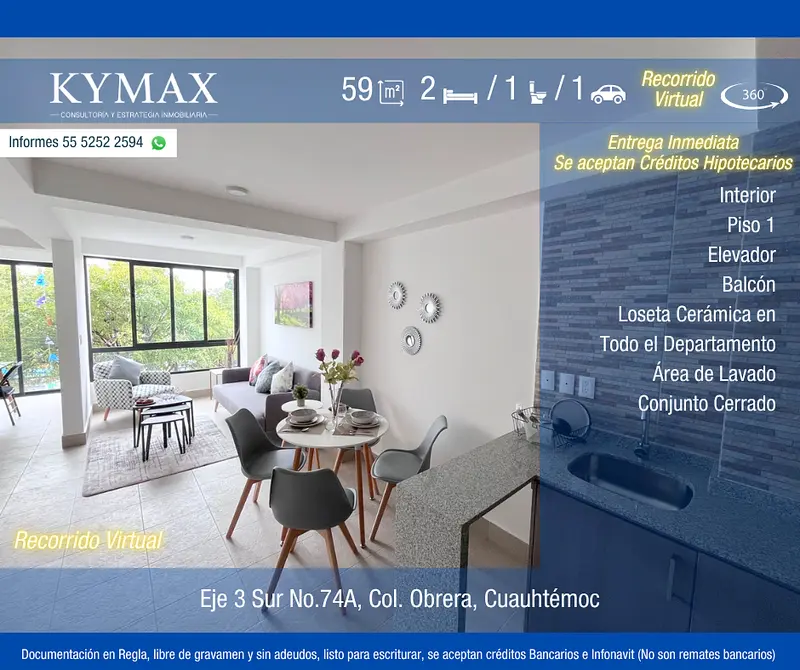 Departamento en venta · Obrera, Cuauhtémoc, Ciudad de México