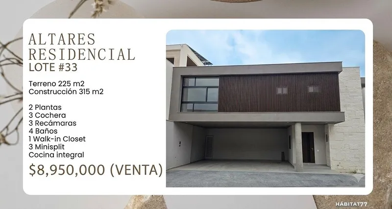 Casa en venta · Altares Residencial, Santiago, Nuevo León