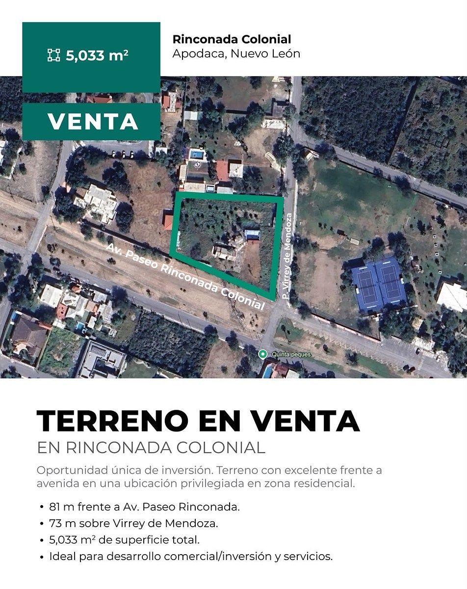 Lote en venta · Rinconada Colonial, Apodaca, Nuevo León Lote en venta · Rinconada Colonial, Apodaca, Nuevo León