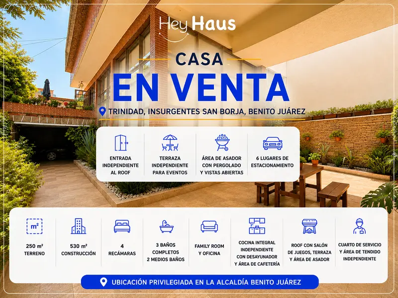 Casa en venta · San Jose Insurgentes, Mixcoac, Benito Juárez, Ciudad de México