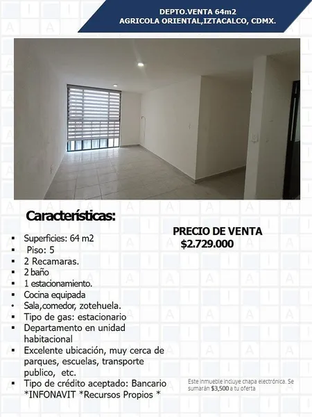Departamento en venta · Agrícola Oriental, Iztacalco, Ciudad de México Departamento en venta · Agrícola Oriental, Iztacalco, Ciudad de México
